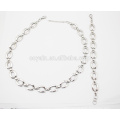 316L Stainless Steel Link Chain Bracelet and Necklace Jewelry Set